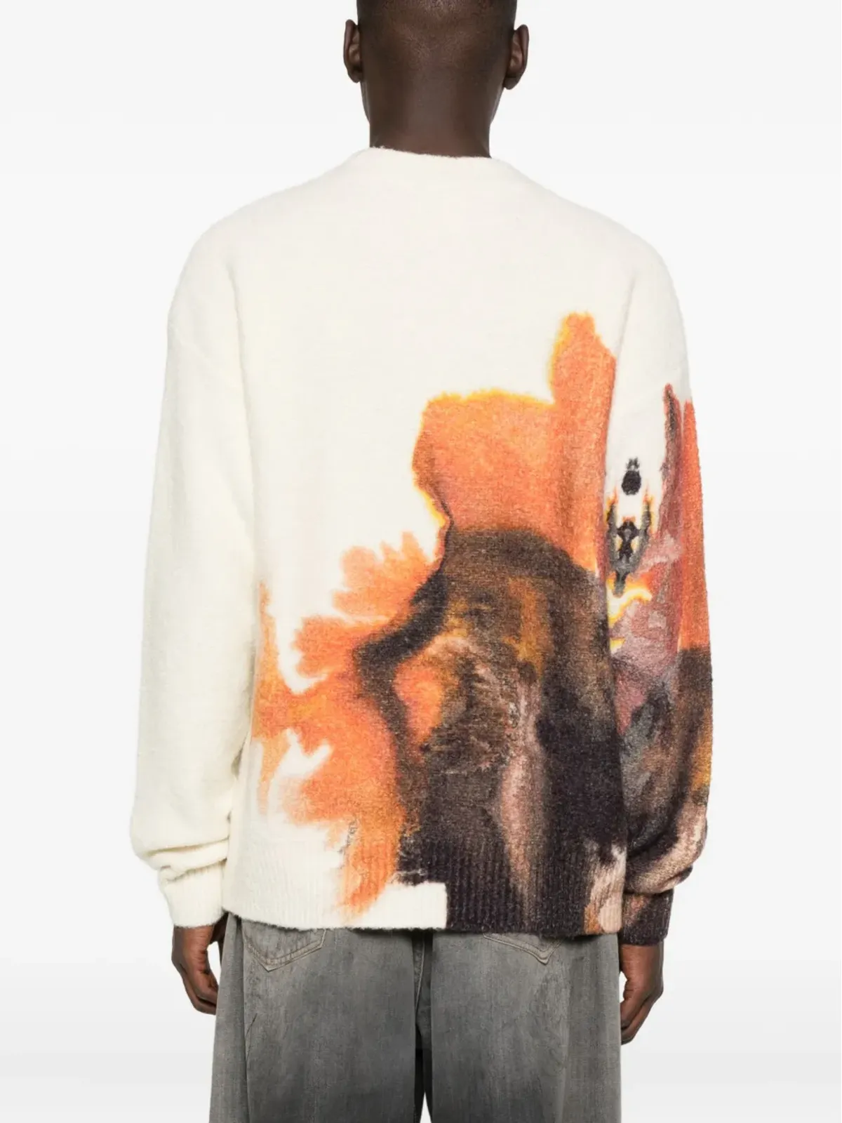 Y-3 グラフィックプリント クルーネック セーター - 画像4
