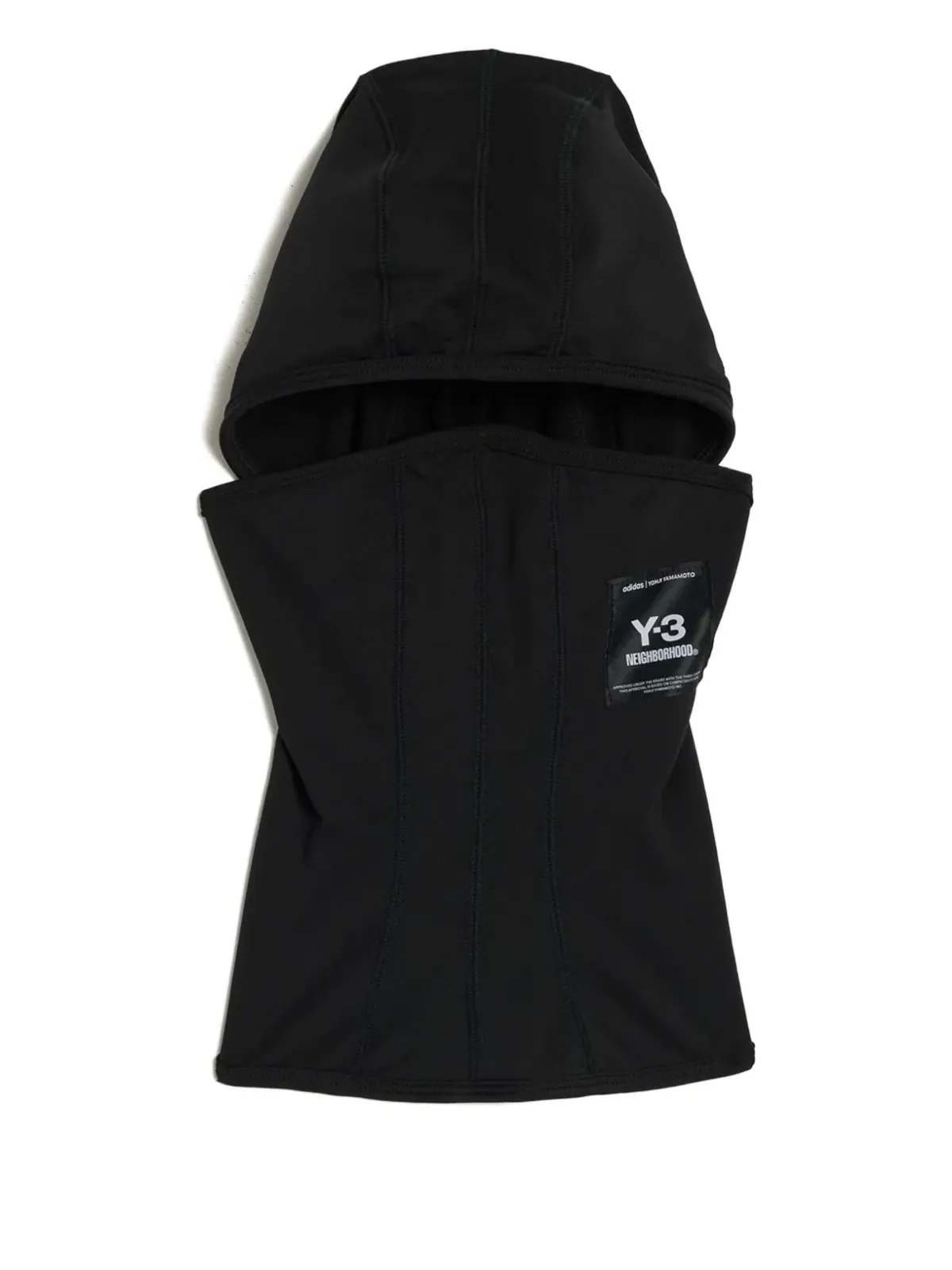 Y-3 x Neighborhood ロゴ入りフード付きバラクラバ - 画像1
