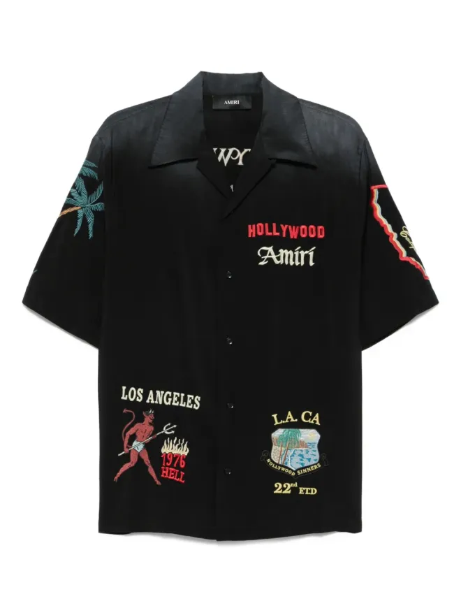 AMIRI AMIRI Sinners 刺繍ディテール入り 半袖シャツの商品画像