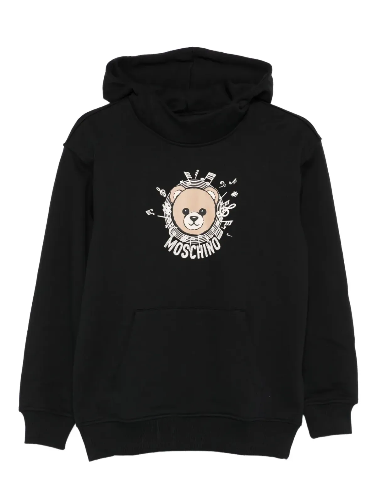 Moschino Kids テディプリント コットン フード付きパーカー - 画像1