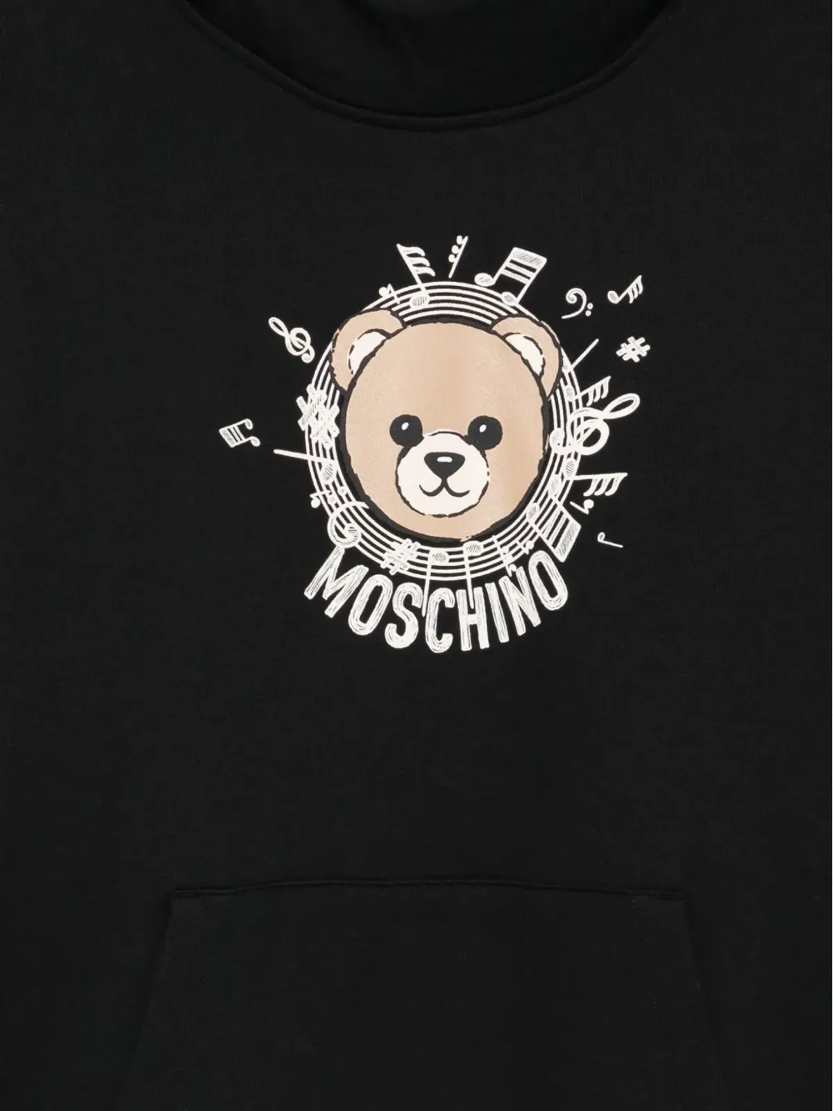 Moschino Kids テディプリント コットン フード付きパーカー - 画像3