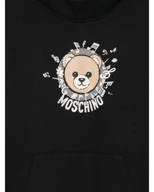 Moschino Kids テディプリント コットン フード付きパーカー - サムネイル3
