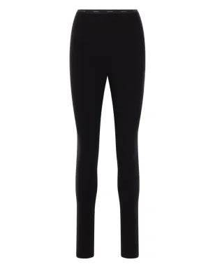 Yohji Yamamoto ロゴ入りウエストバンド レギンス - サムネイル1