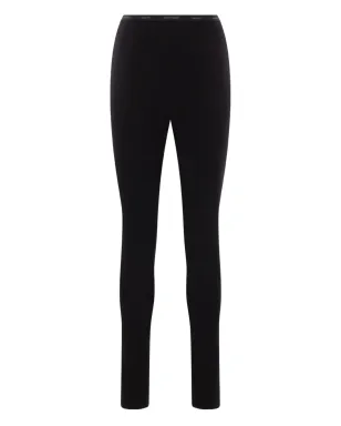Yohji Yamamoto ロゴ入りウエストバンド レギンス - サムネイル2