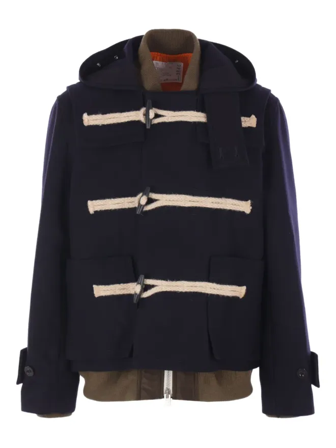 sacai sacai フード付きトグル留めコートの商品画像