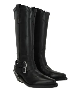 Ann Demeulemeester レザー ブーツ - ブラック - サムネイル2