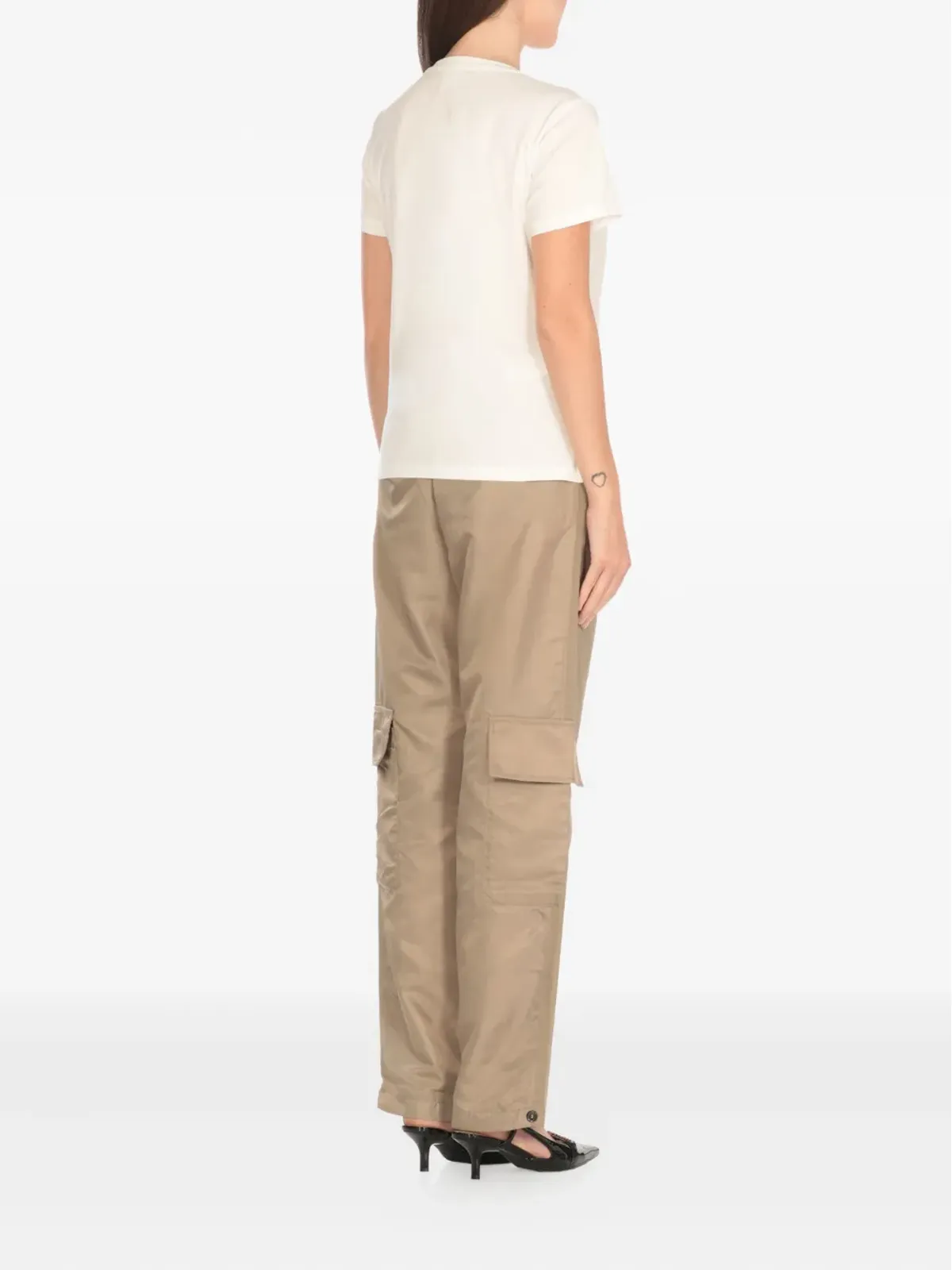 PINKO Love Birds スタッズ付きTシャツ - Neutrals - 画像4