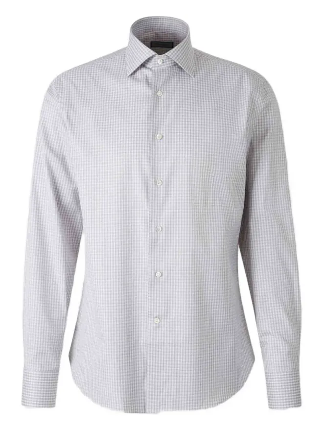 Canali Canali チェック柄長袖シャツの商品画像