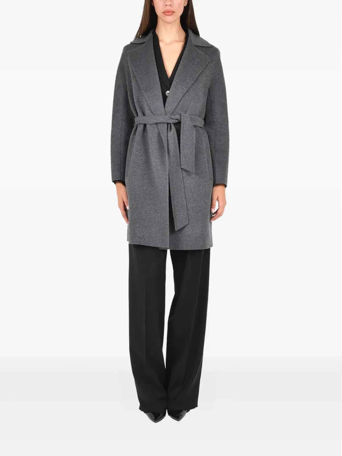 Max Mara ベルテッド ウール コート - 画像2
