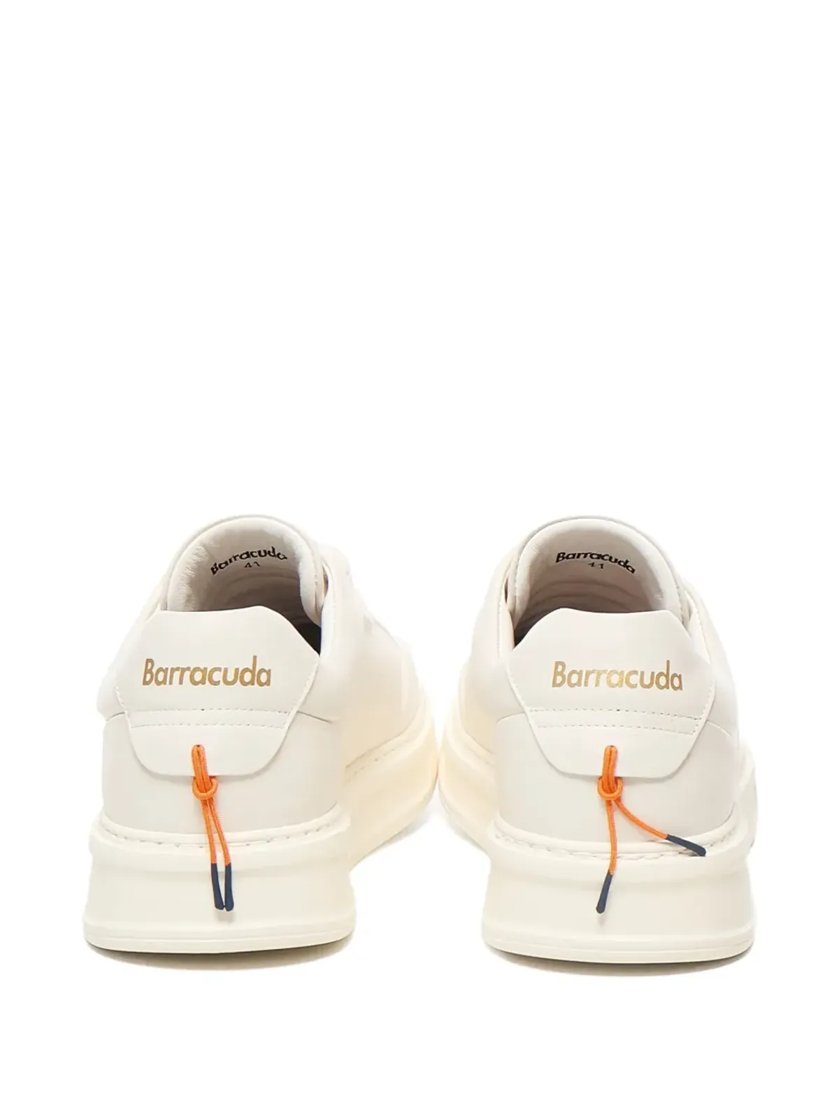 Baracuta leather lace-up sneakers - White - 画像4