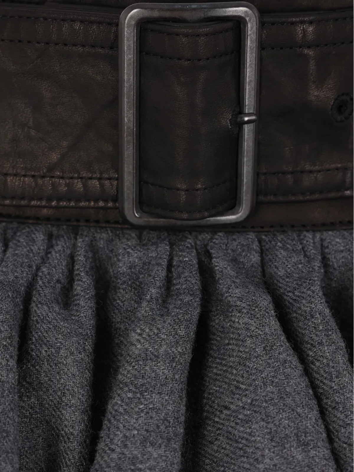 Yohji Yamamoto ベルト付きスカート - 画像3