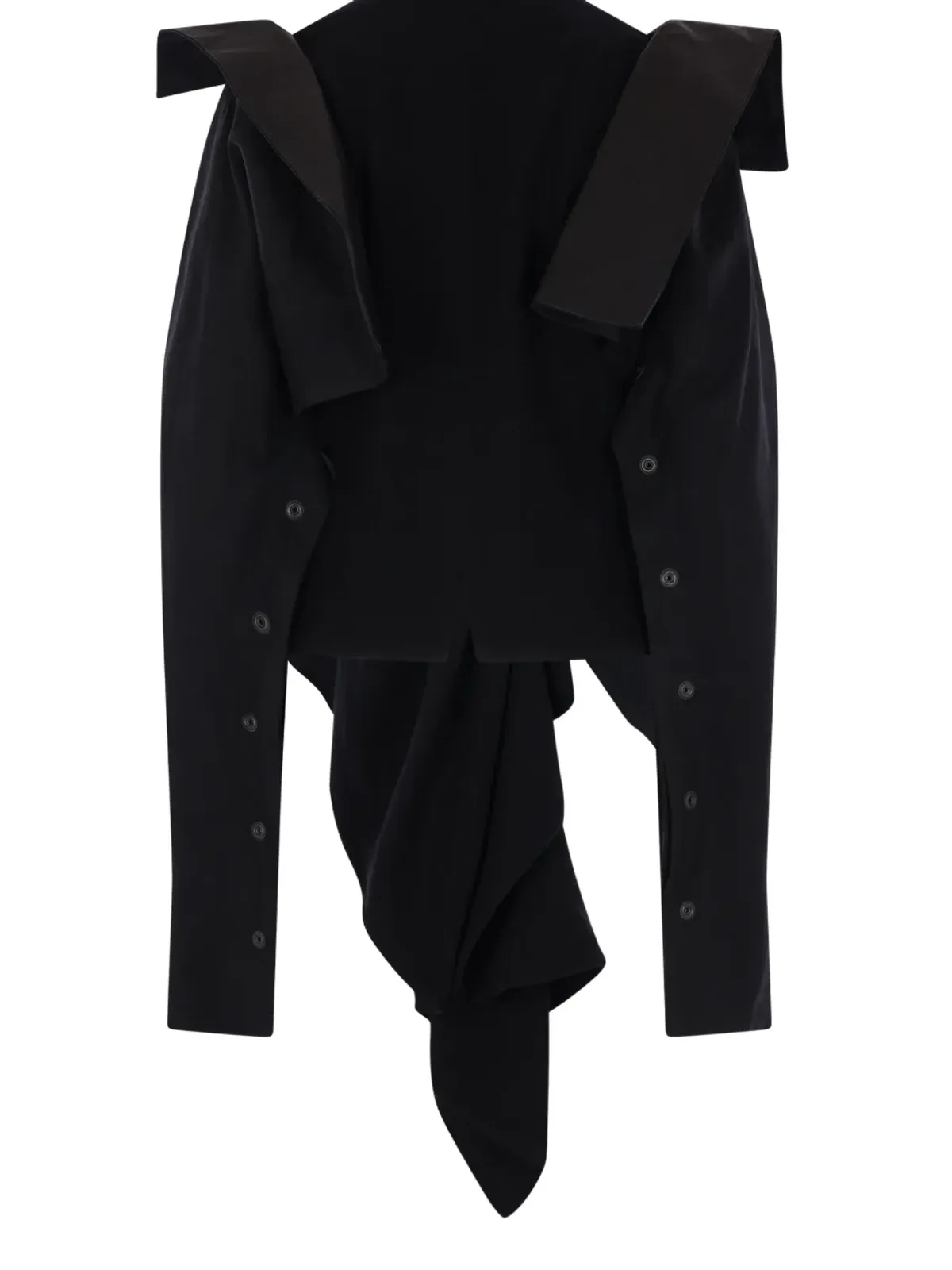 Yohji Yamamoto draped jacket - 画像4