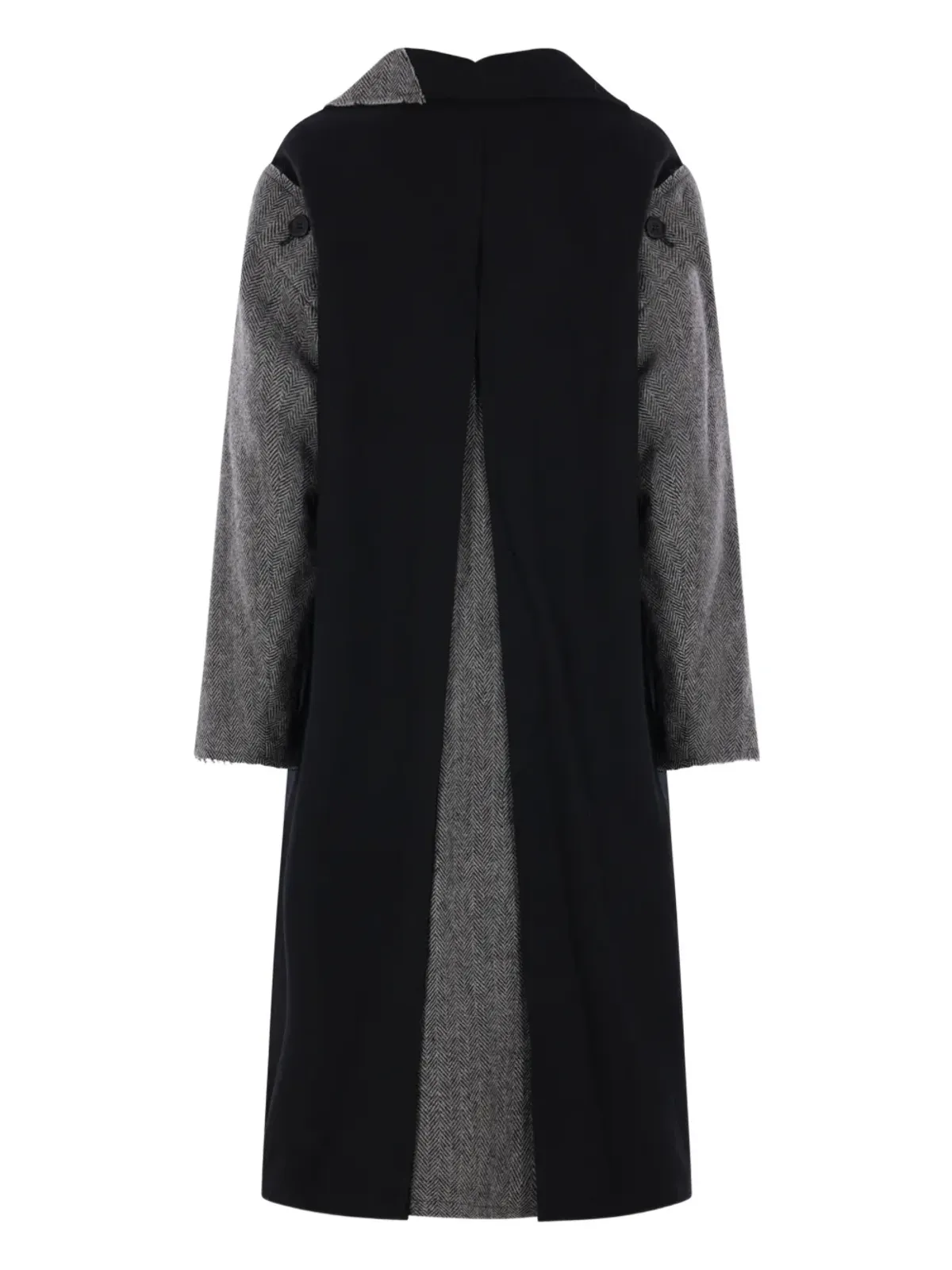Yohji Yamamoto ヘリンボーン ボタン留め コート - 画像2