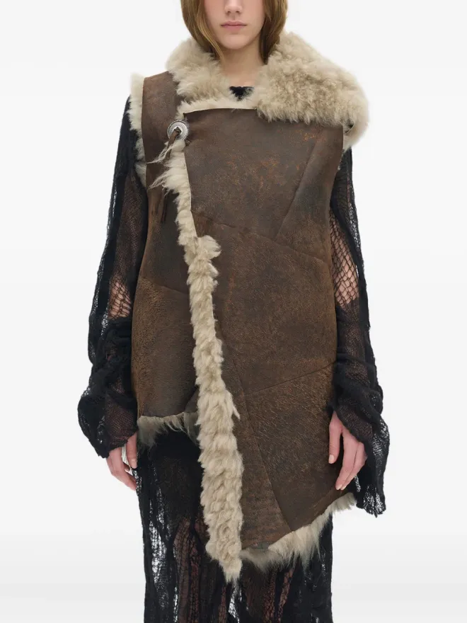 Ann Demeulemeester Ann Demeulemeester Aleid シアリングカラー付きジレの商品画像