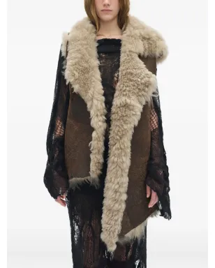 Ann Demeulemeester Aleid シアリングカラー付きジレ - サムネイル3