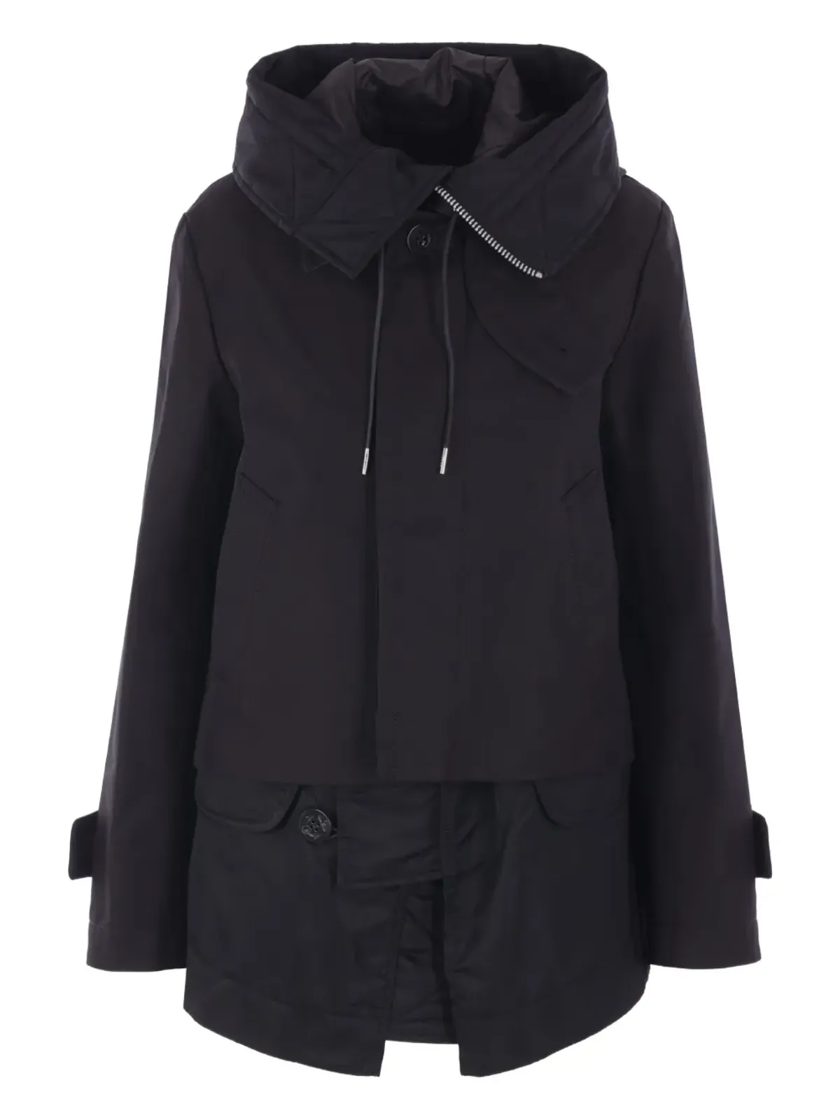 sacai フード付きパーカコート - 画像1