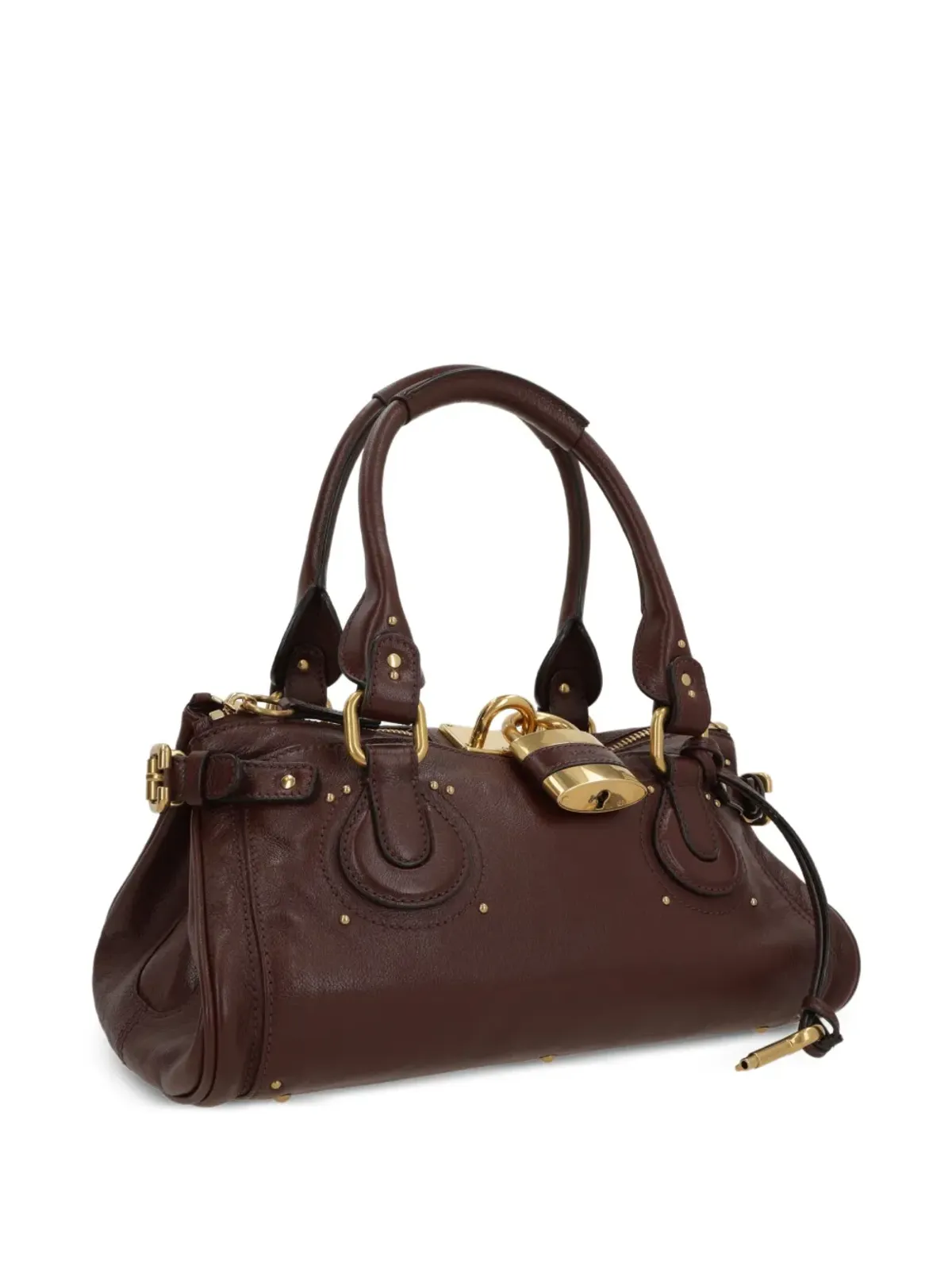 Chloé パドロックディテール レザー トートバッグ - 画像3