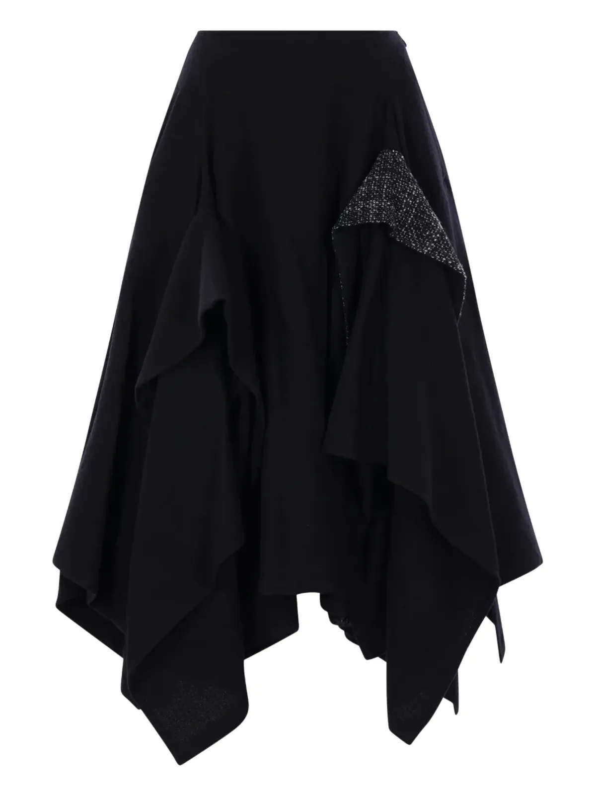 Yohji Yamamoto ラッフル付きパネルスカート - 画像2