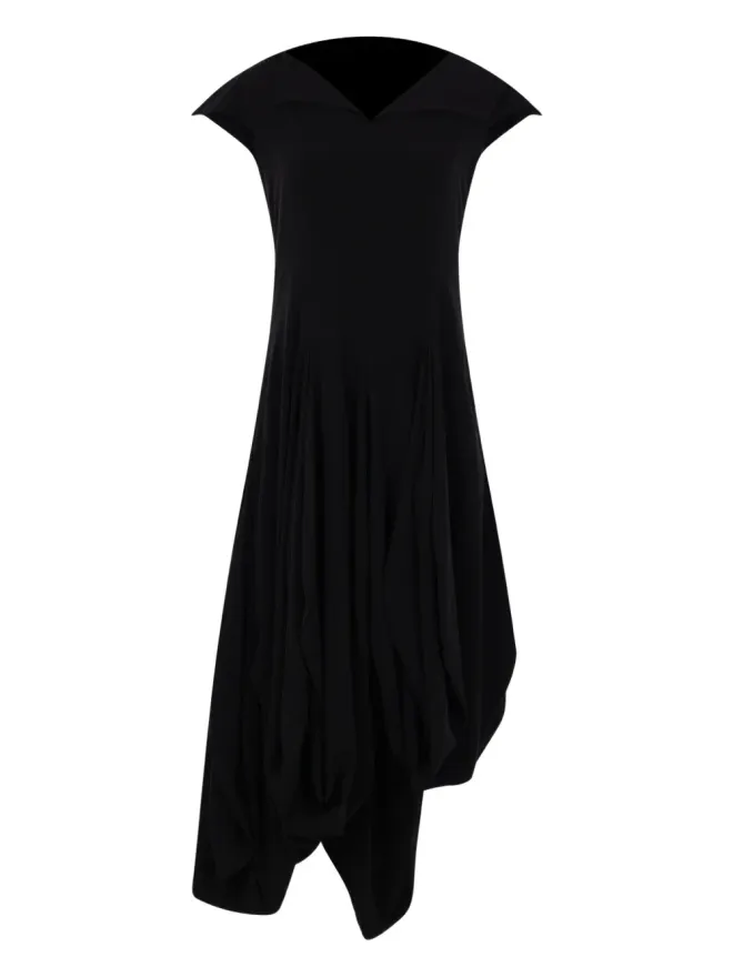 YOHJI YAMAMOTO Yohji Yamamoto アシンメトリーヘムドレスの商品画像