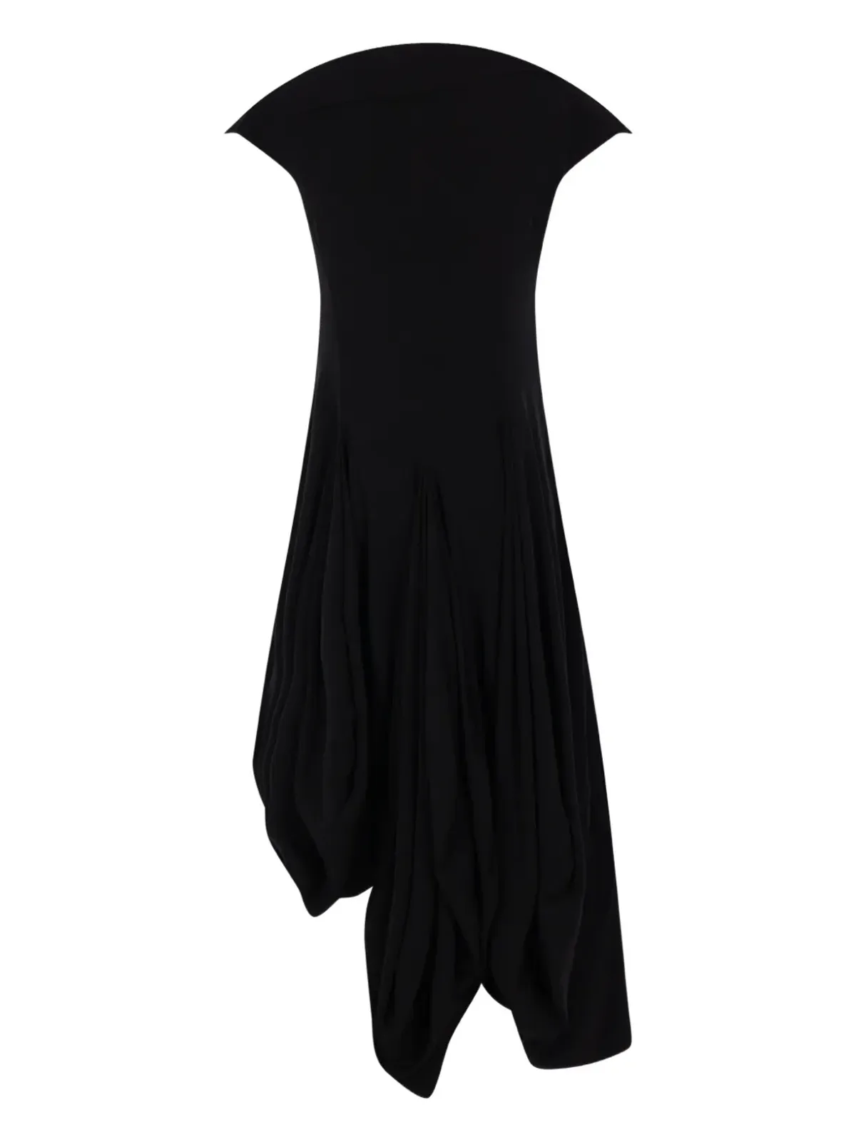 Yohji Yamamoto アシンメトリーヘムドレス - 画像2