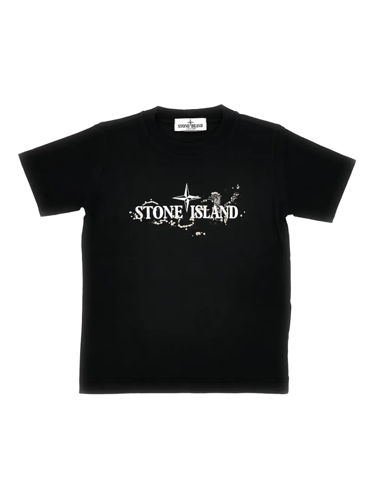 Stone Island Junior クルーネック ロゴプリント Tシャツ - 画像1