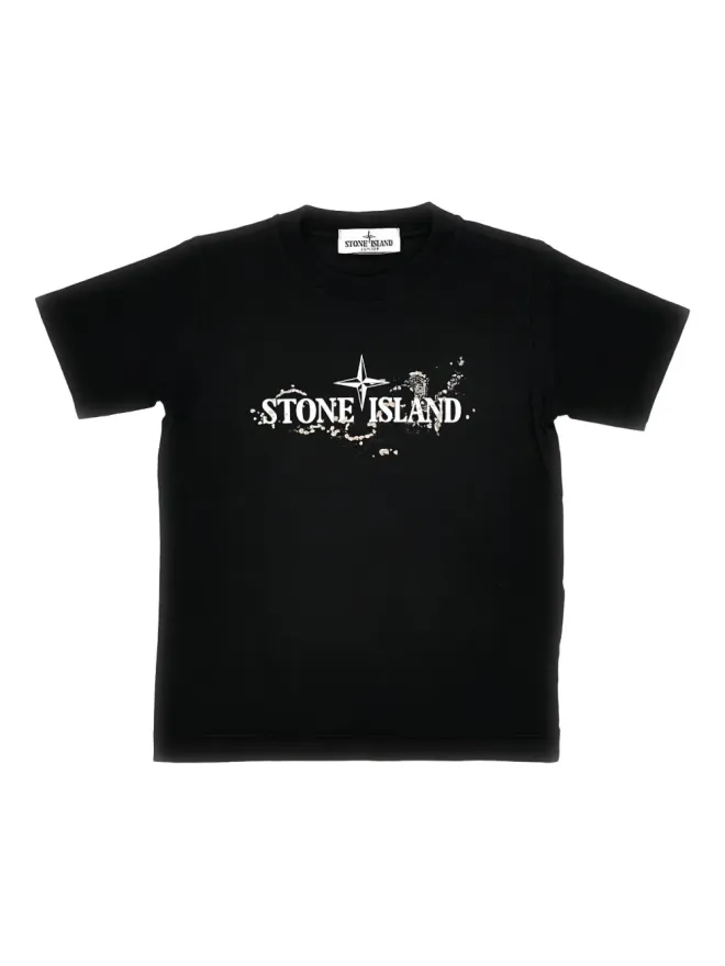 Stone Island Junior Stone Island Junior クルーネック ロゴプリント Tシャツの商品画像