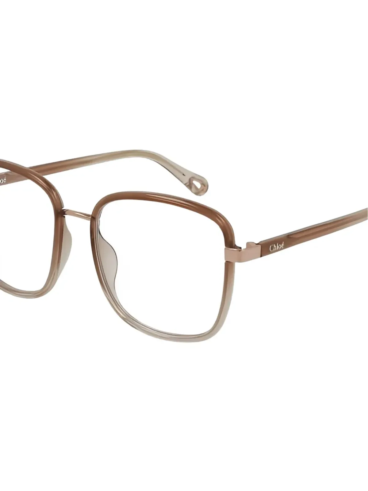 Chloé Eyewear CH0034O スクエアフレーム眼鏡 ブラウン - 画像2