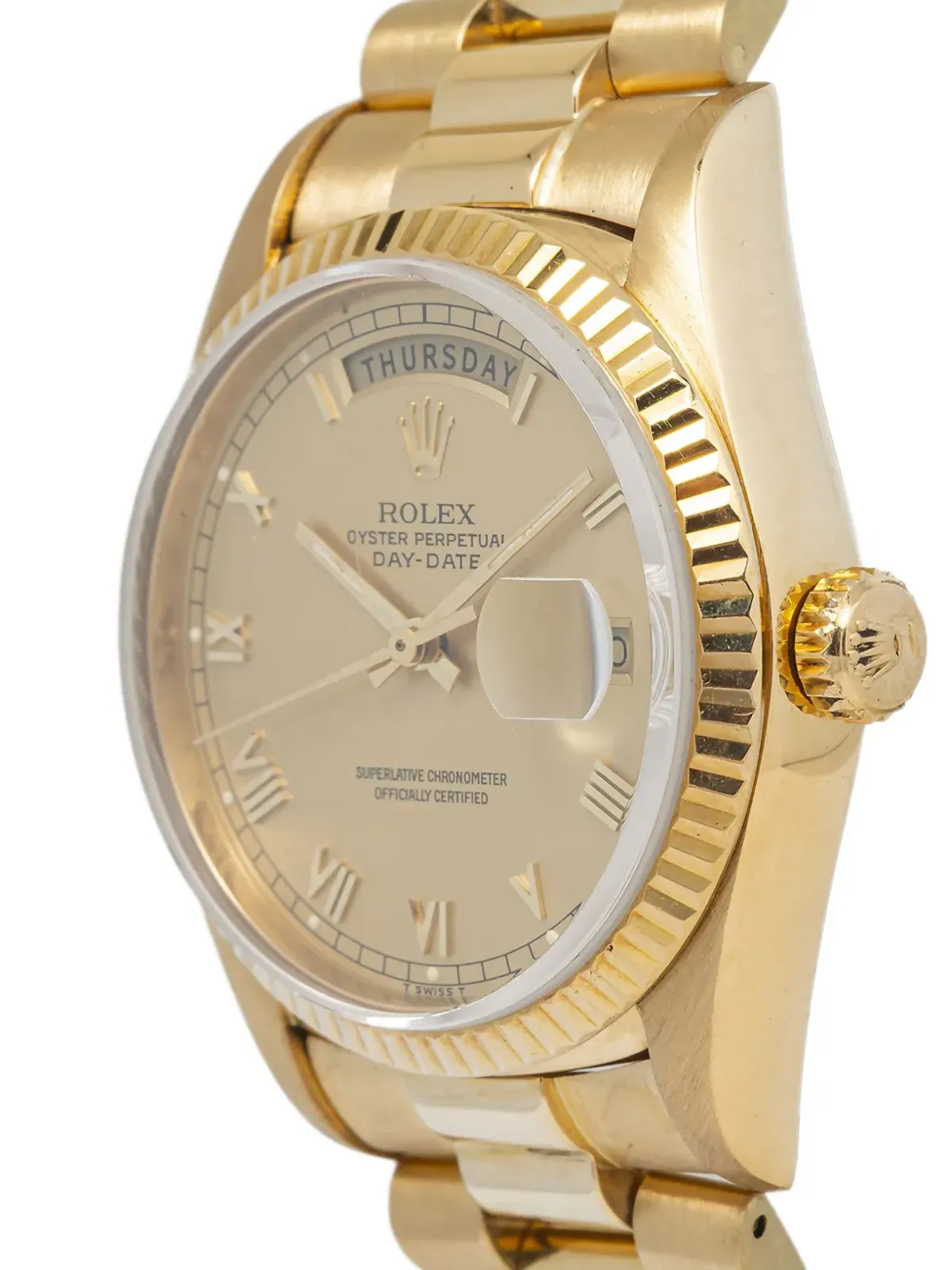 Rolex ゴールド デイデイト フルーテッド - 画像5