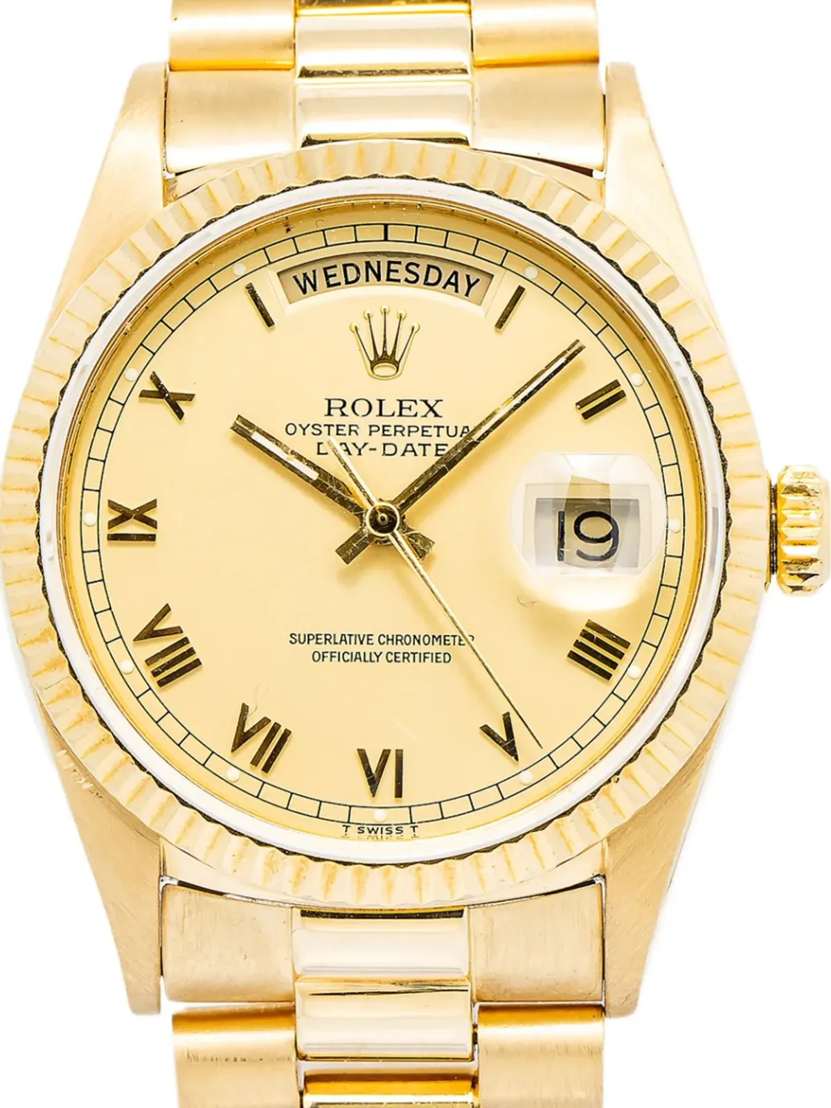 Rolex ゴールド デイデイト フルーテッド - 画像2