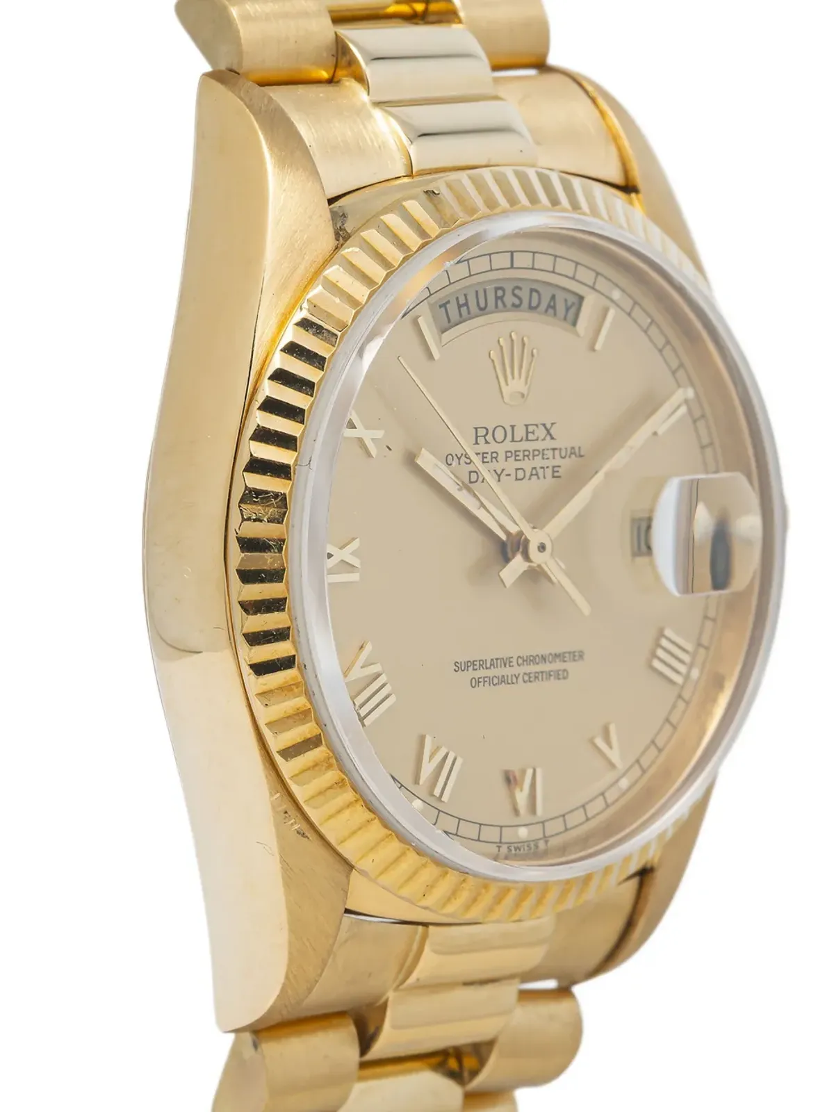 Rolex ゴールド デイデイト フルーテッド - 画像3