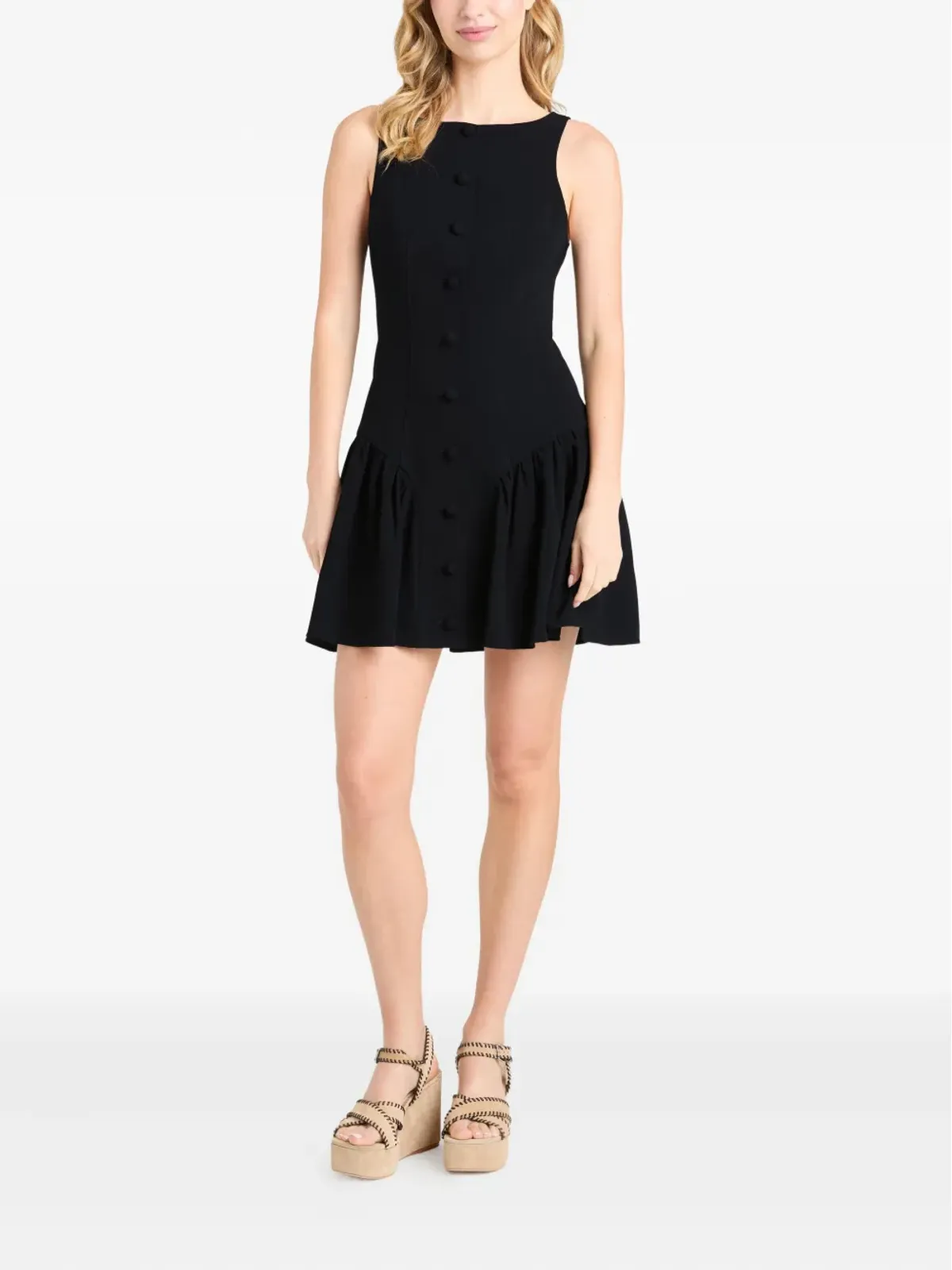 Cinq A Sept Royce button-front ruffled dress - 画像2