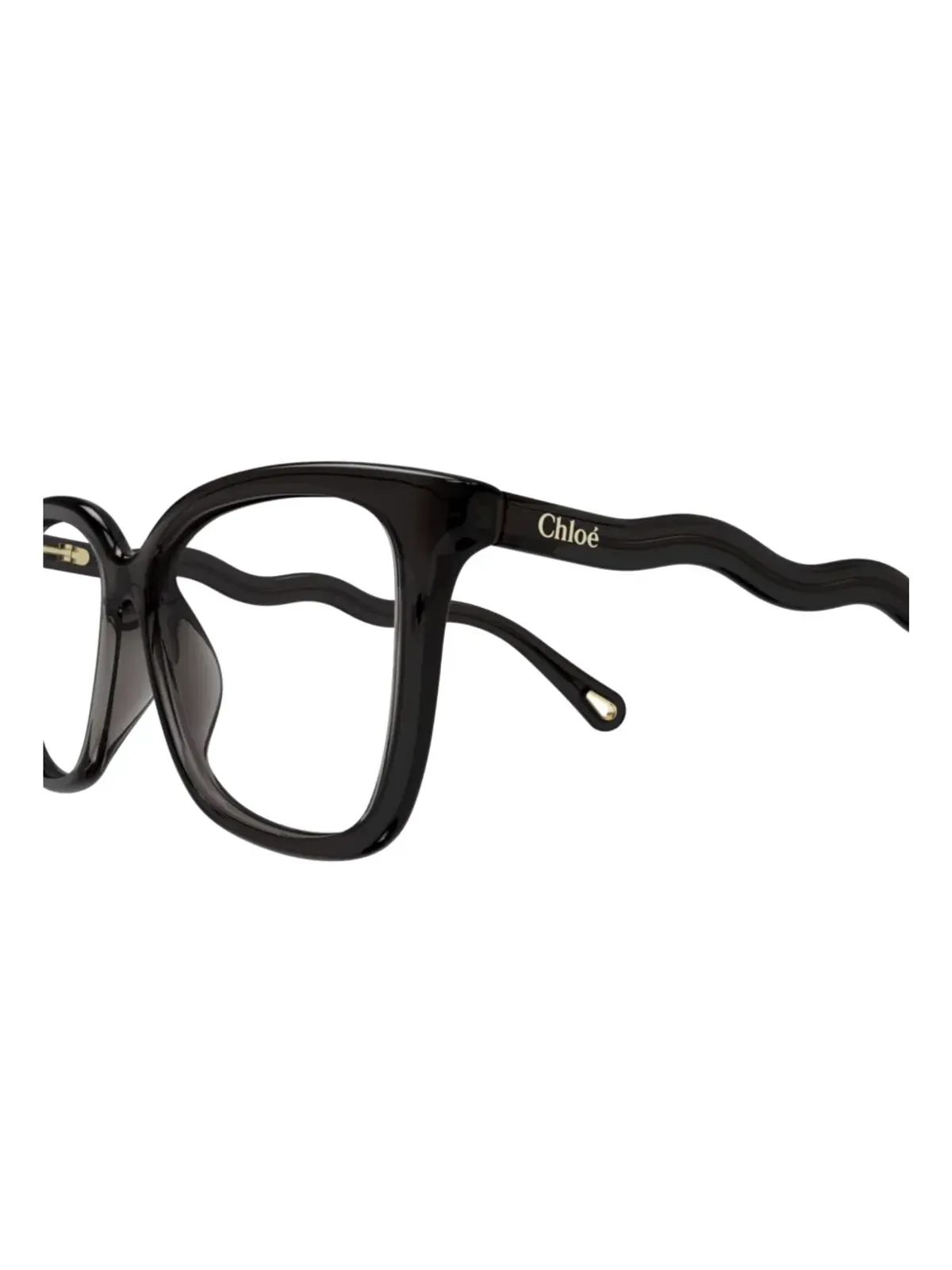 Chloé Eyewear ウェーブテンプルのスクエアメガネ - 画像3