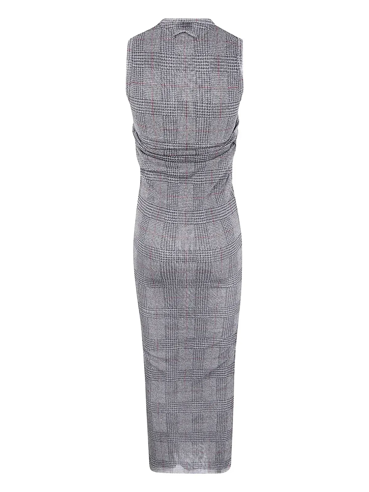 Jean Paul Gaultier メッシュパネル入りチェック柄マキシドレス - 画像2