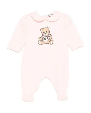 Moschino Kids テディプリント襟付きパジャマ - ピンク - サムネイル1