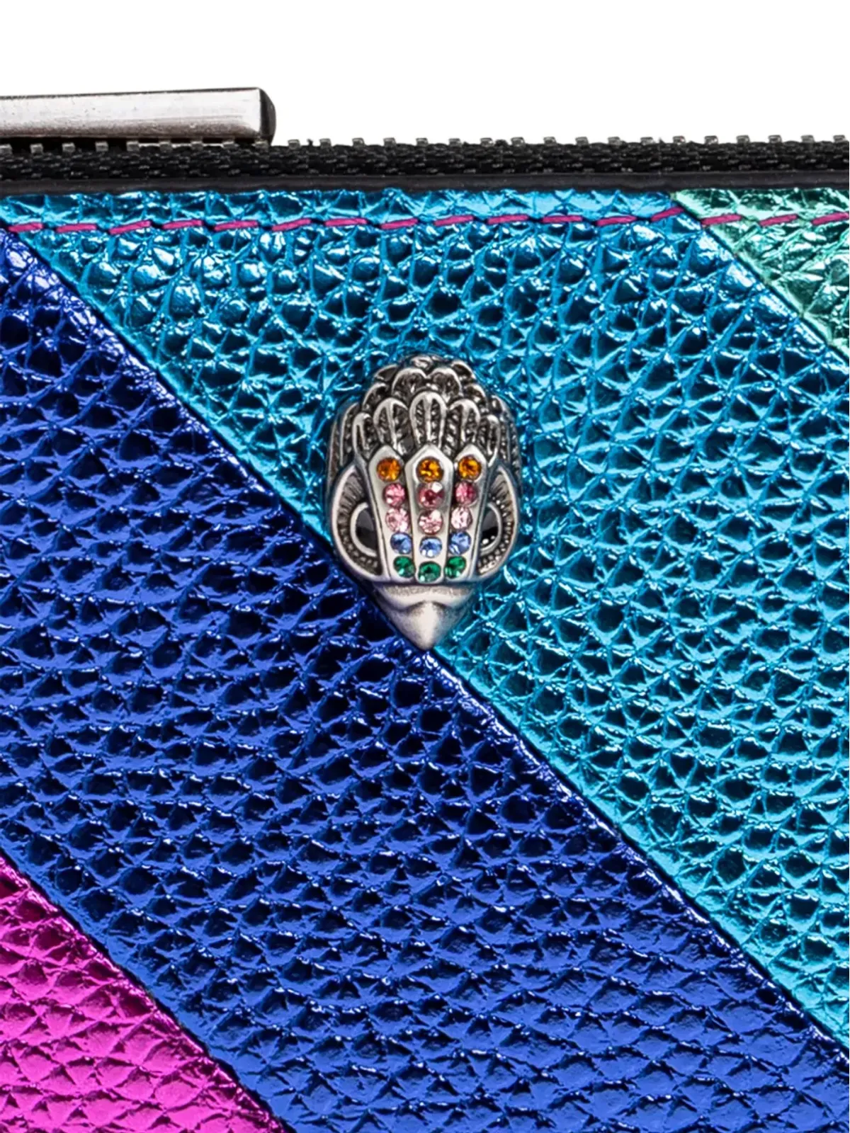 Kurt Geiger London Kensington diagonal-stripe metallic bifold wallet - 画像5