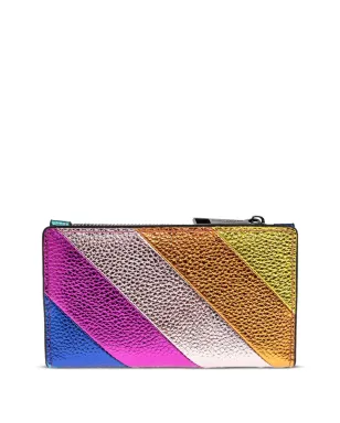 Kurt Geiger London Kensington diagonal-stripe metallic bifold wallet - サムネイル2