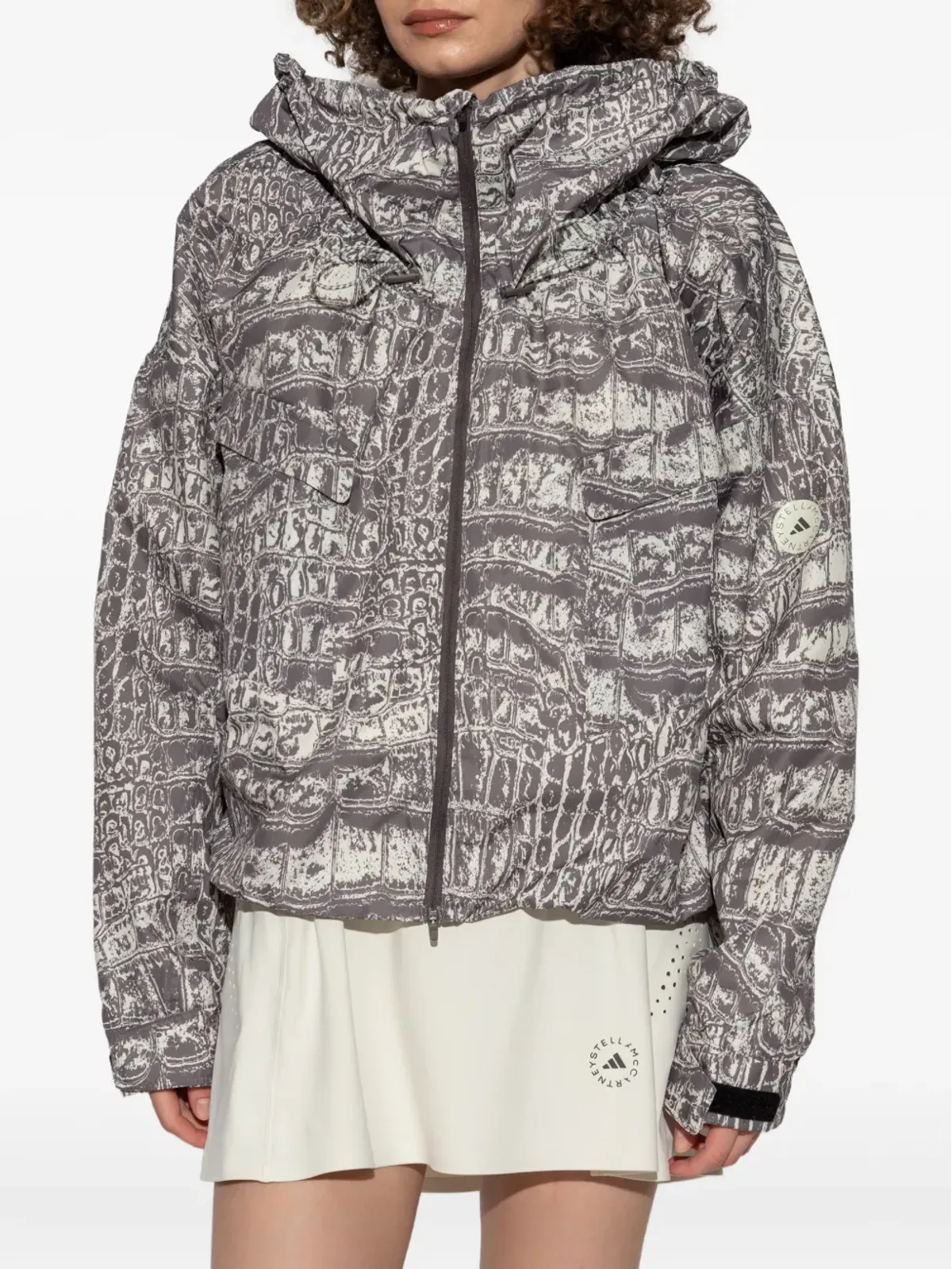 adidas by Stella McCartney クロコダイルプリント フード付きジャケット - 画像3
