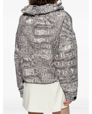 adidas by Stella McCartney クロコダイルプリント フード付きジャケット - サムネイル4