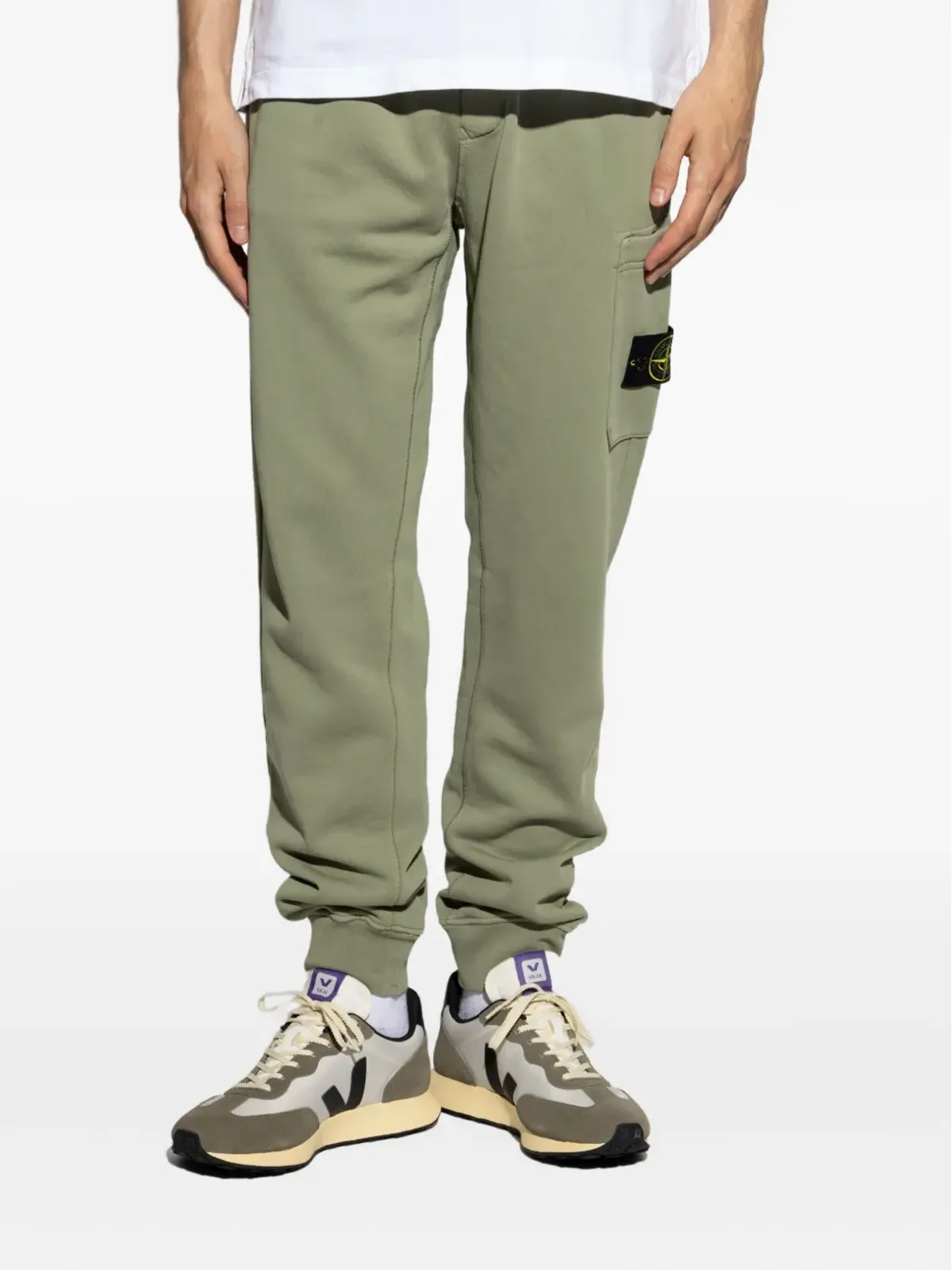 Stone Island パッチポケット付きコットン・トラックパンツ - 画像3