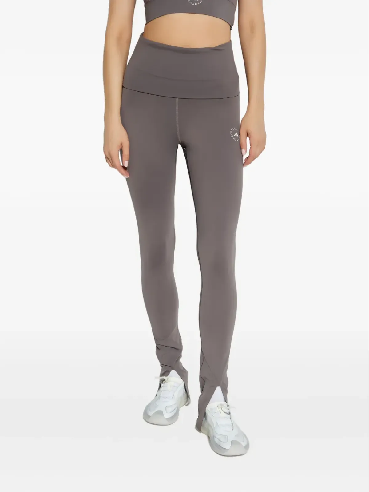 adidas by Stella McCartney ロゴプリント split-hem レギンス - 画像1