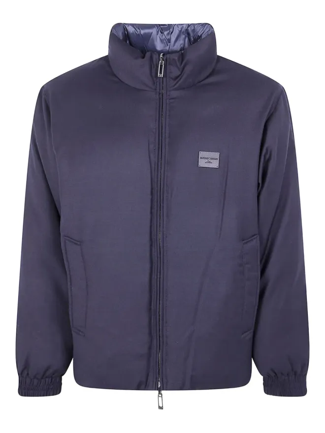 Emporio Armani Emporio Armani ロゴディテール ロングスリーブジャケット - Blueの商品画像