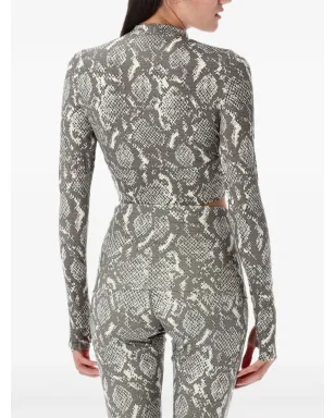adidas by Stella McCartney snake-print long-sleeve top - Grey - サムネイル2