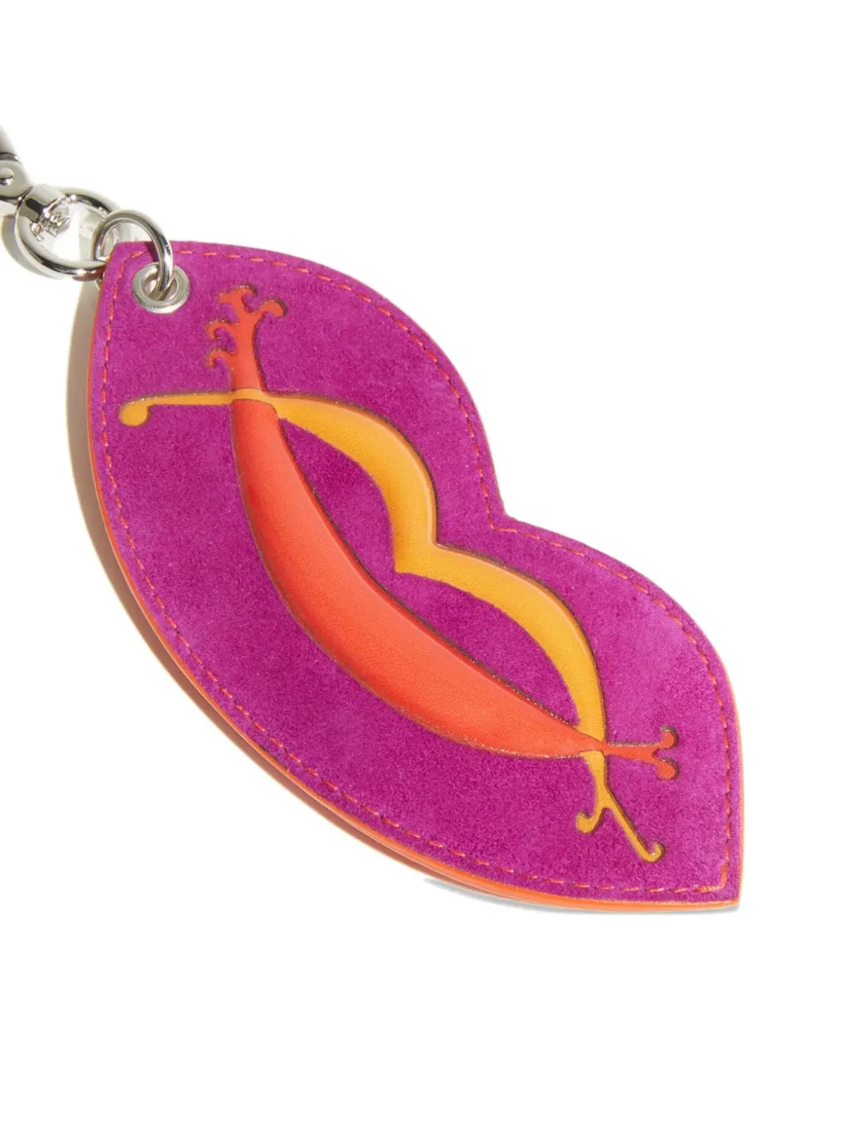 PUCCI リップ型スエード AirTagホルダー - ピンク - 画像3