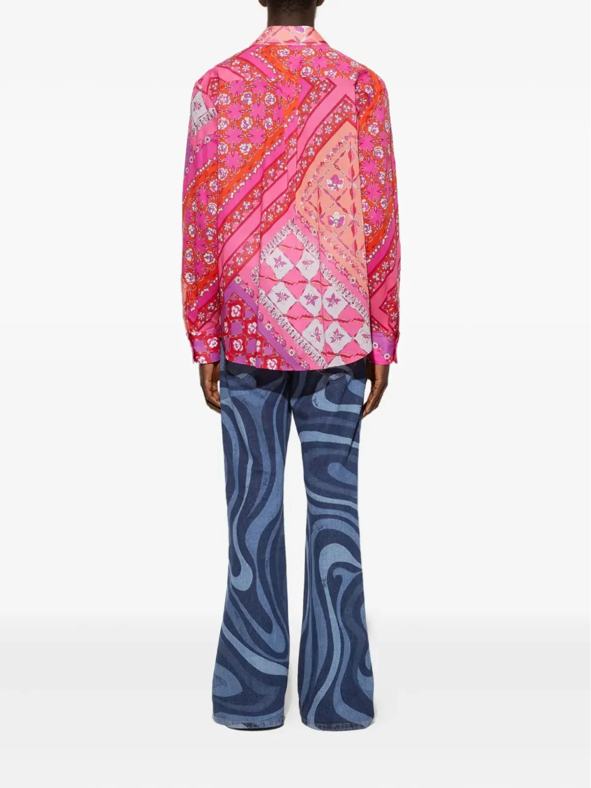 PUCCI フェスタプリント コットンシャツ - ピンク - 画像4