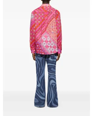 PUCCI フェスタプリント コットンシャツ - ピンク - サムネイル4