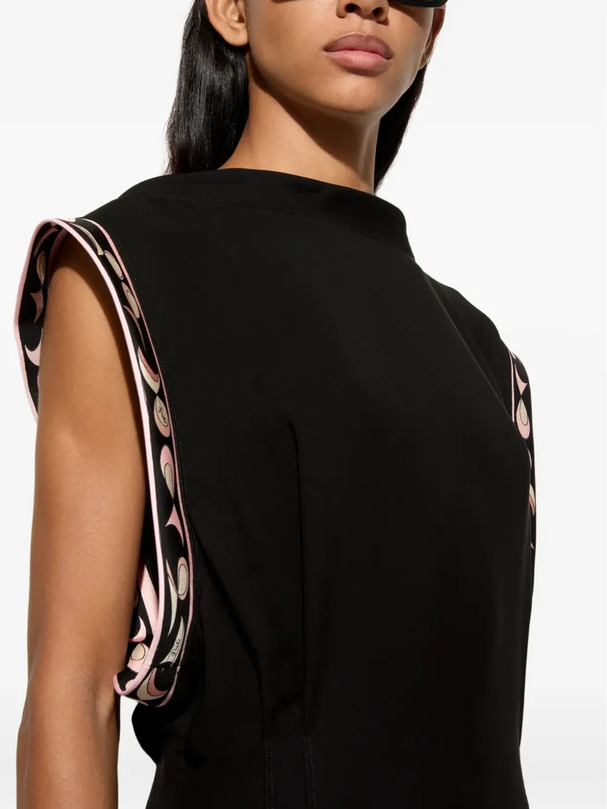PUCCI アシンメトリックショートドレス ブラック - 画像4