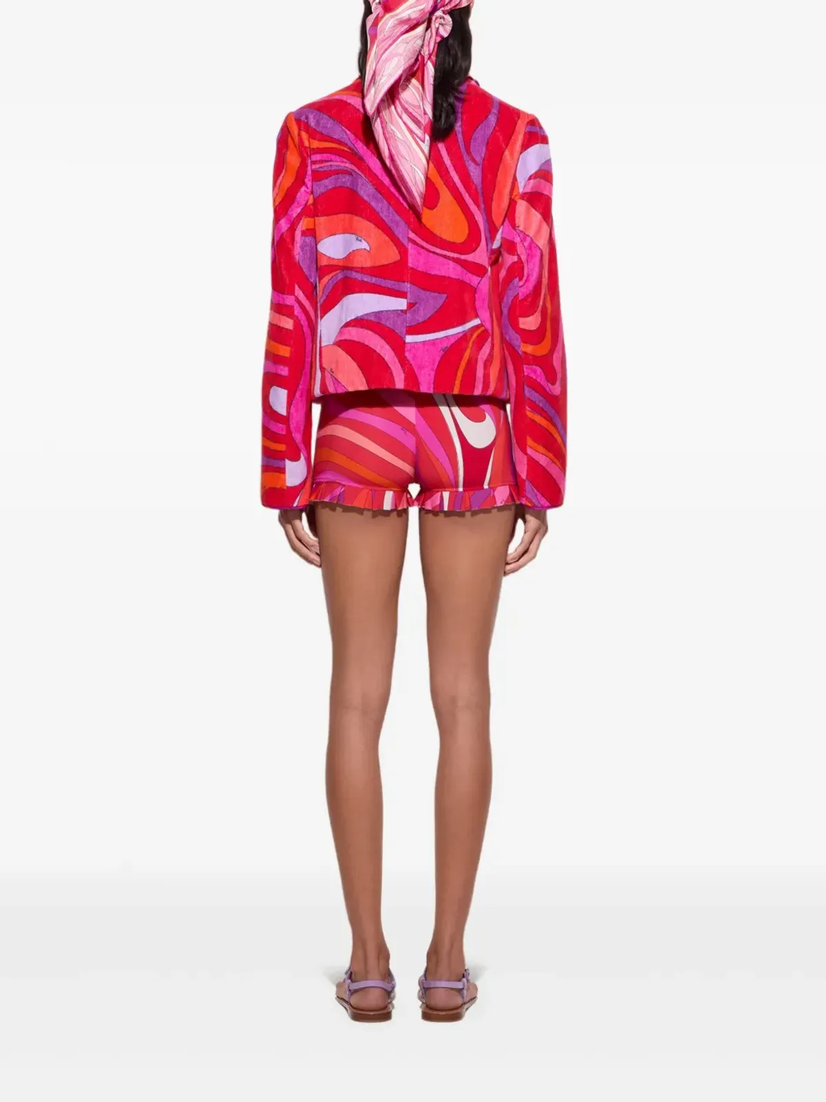 PUCCI 渦巻きプリントのフリルジャケット - 画像4