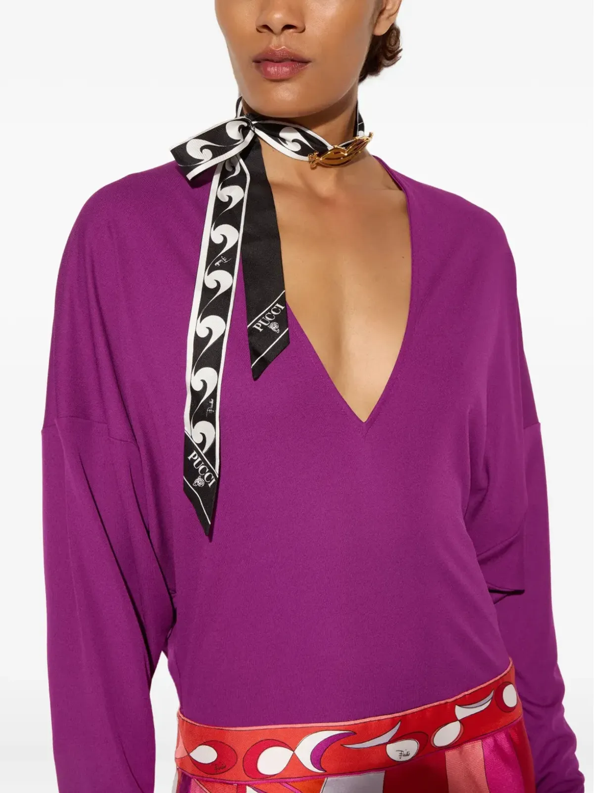 PUCCI スカーフ付きリップリング・チョーカー - 画像2