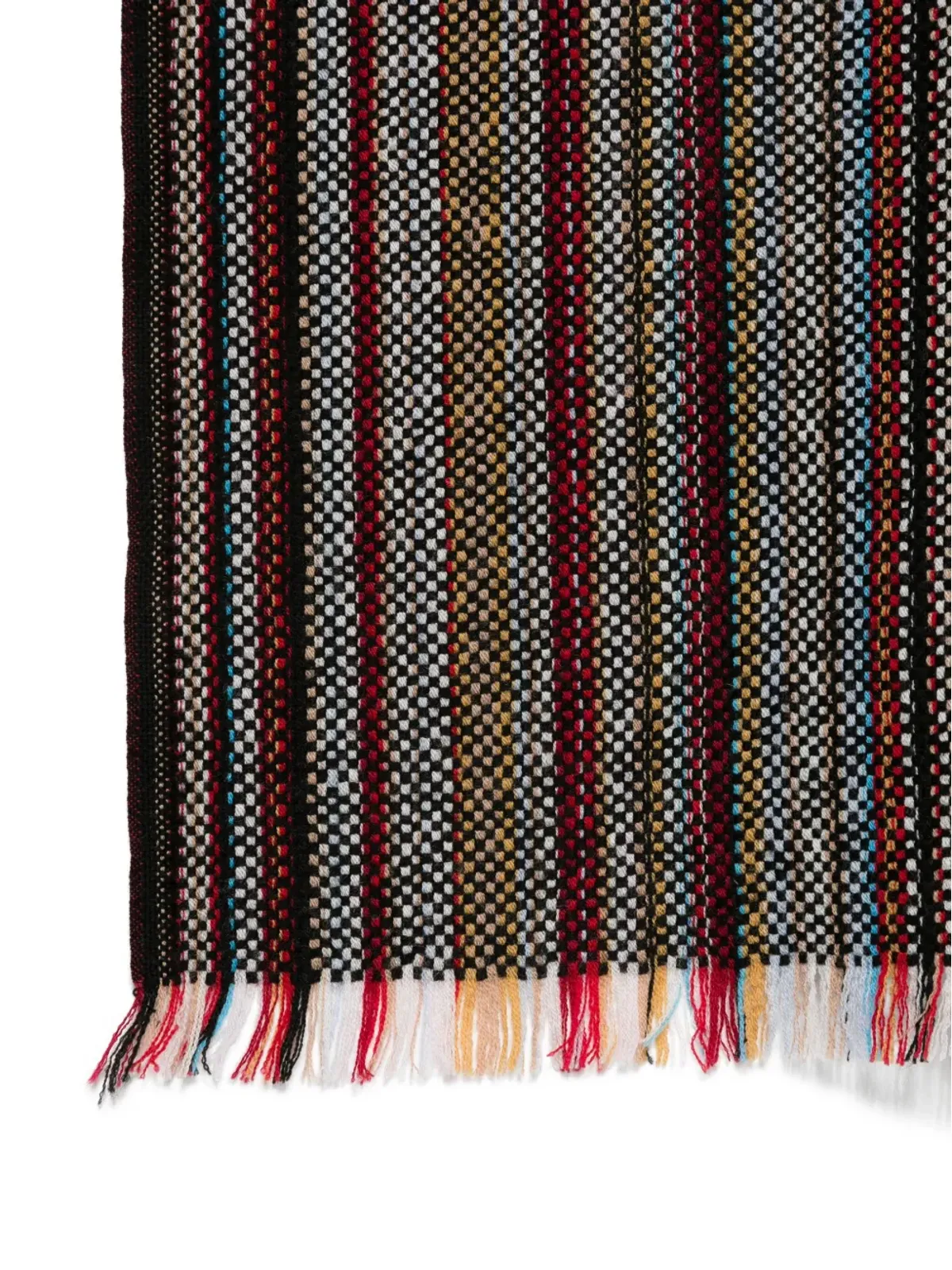 Paul Smith ストライプ柄フリンジスカーフ - 画像2