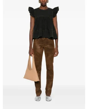 MARANT ÉTOILE Kelsie レザー風パンツ - サムネイル2